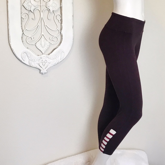 Victoria's Secret Pants - Victoria Sport | Burgundy Side Design Legging S